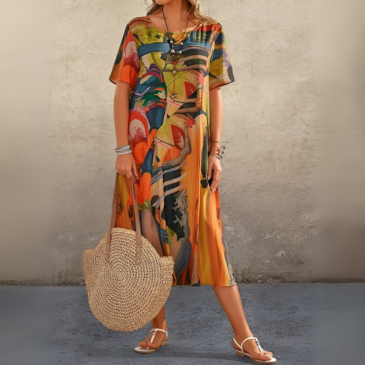 Joelle | Vestido Floral Fluido y Elegante