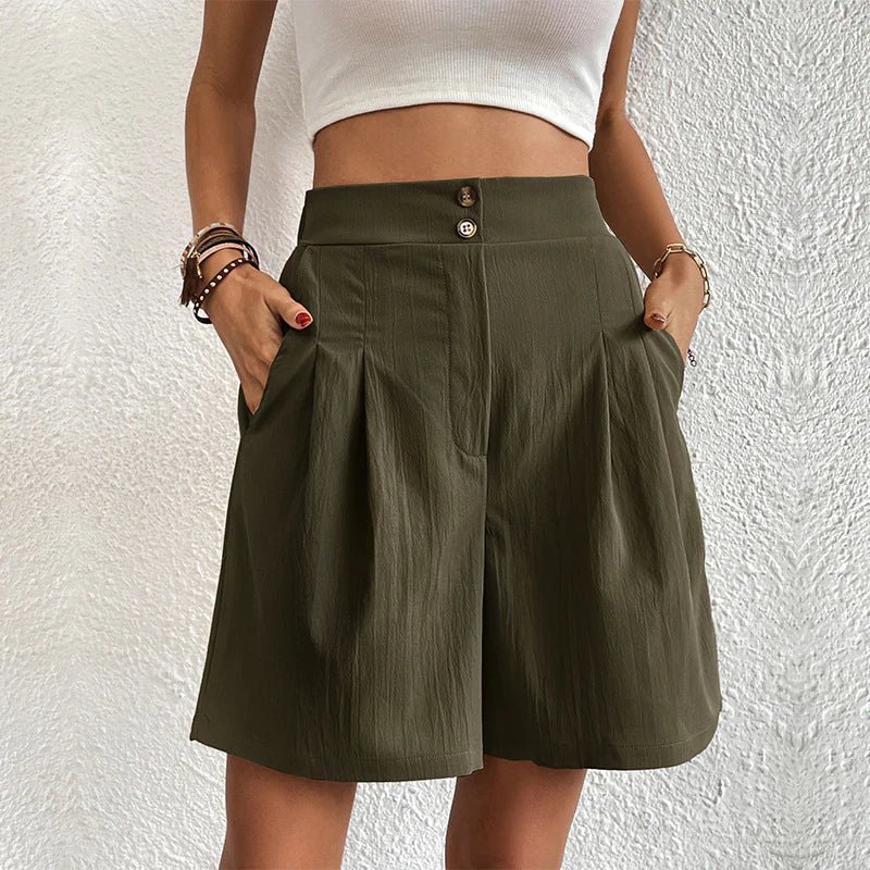 Chelsie | Pantalones Cortos de Cintura Alta