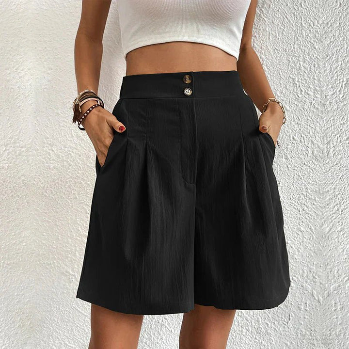 Chelsie | Pantalones Cortos de Cintura Alta