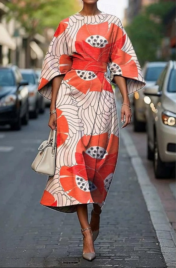 Angelica | Vestido Midi con Encanto Floral
